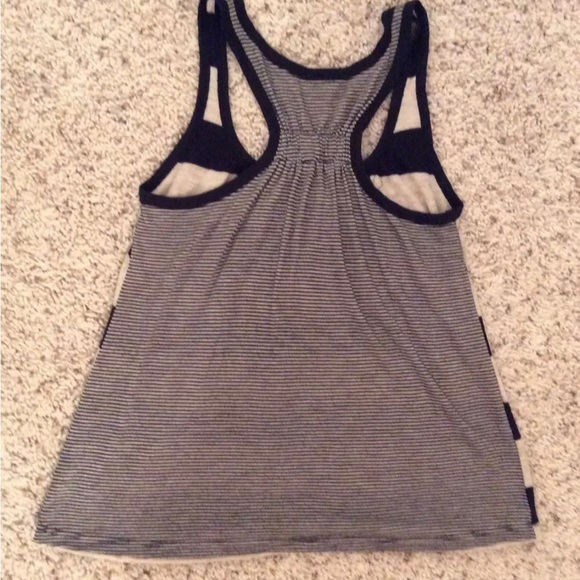 Soprano Brand Raceback Striped Tank Top Black/Beige-Junior Size:Small - EUC - Picture 5 of 5